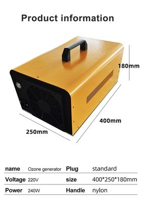 Purificador portátil amarillo del aire del ozono del generador del ozono de 16G 32G