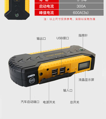 caja del aumentador de presión de batería de coche de Ion Battery Jump Pack 20000mAh del litio 12V