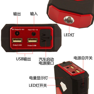 paquete de temperatura controlada del aumentador de presión de batería del arrancador del salto de la batería de coche 69800mah